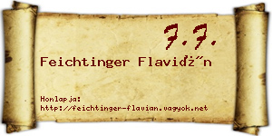 Feichtinger Flavián névjegykártya